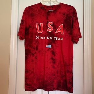 Port Tie Dye red shirt -Med